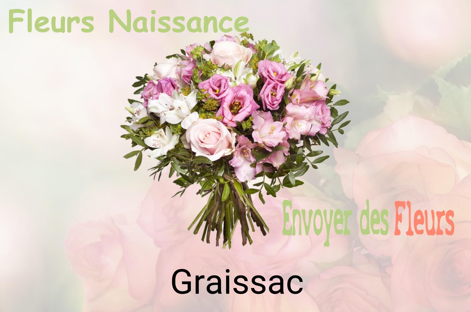 Bouquet de fleurs de naissance livré à Graissac