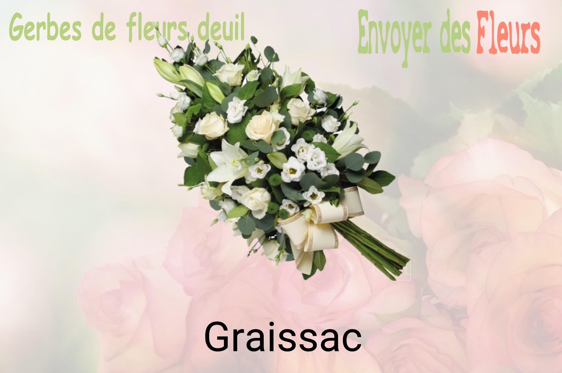 Gerbe de fleurs de deuil livrée à Graissac
